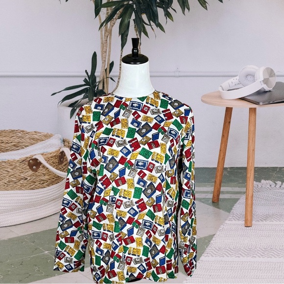 Vintage Preppy Book Blouse - Picture 2 of 4